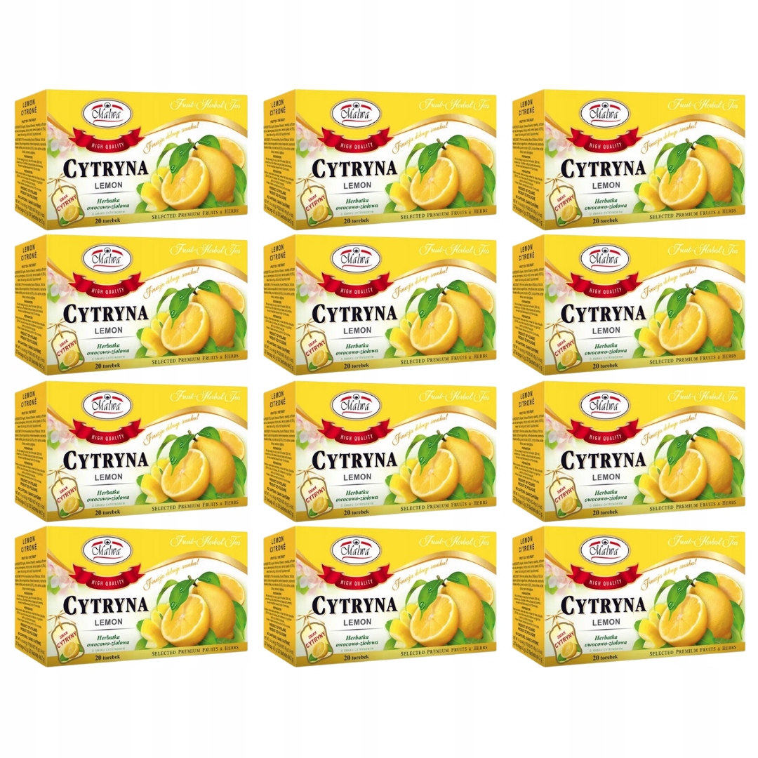 Malwa Čaj a bylinný čaj citron 40 g (20 x 2 g) x 12 kusů