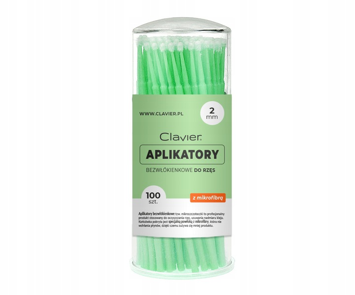 

Aplikatory Bezwłókienkowe Do Rzęs 100 Szt. 2 MM