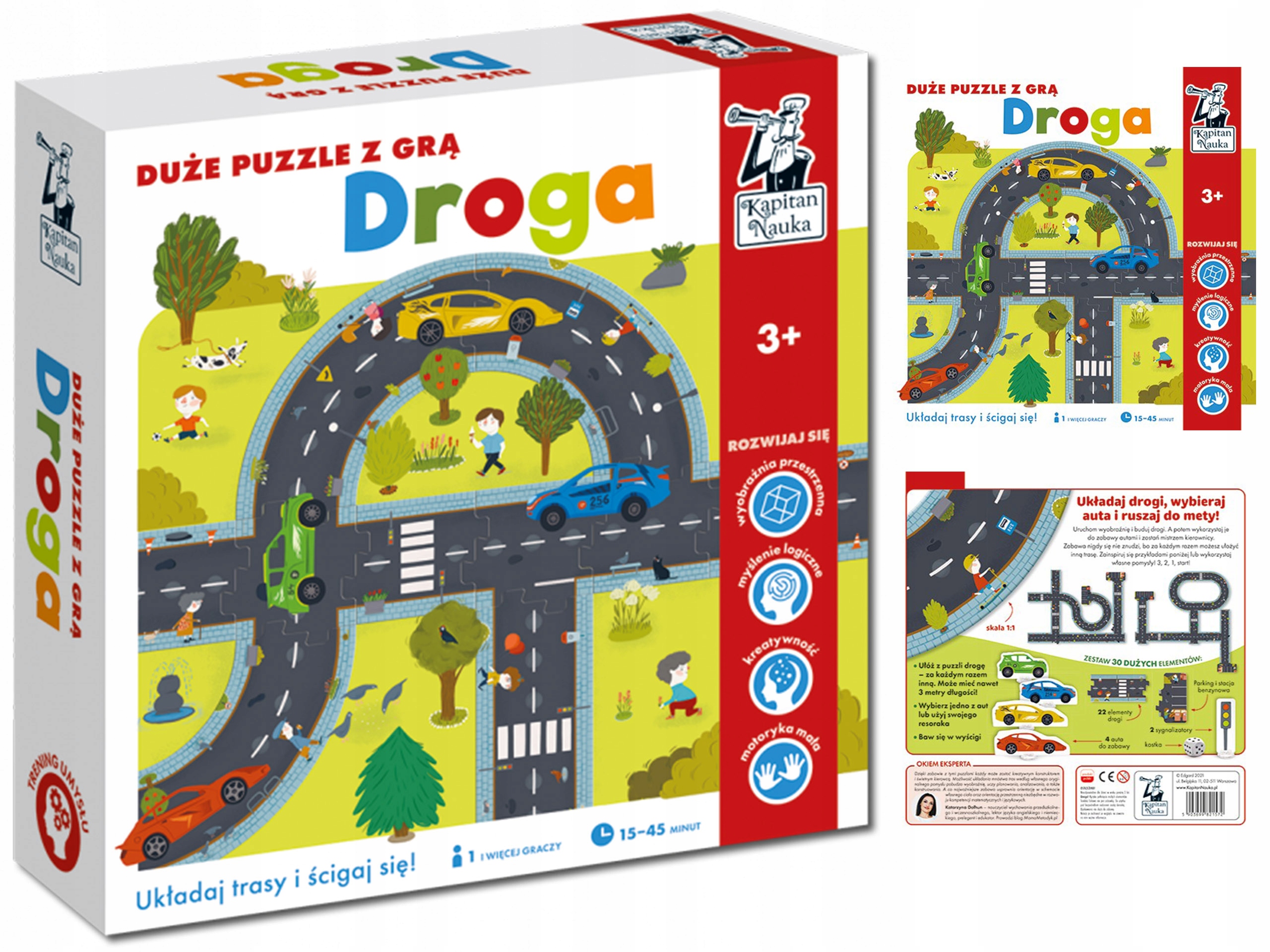 KAPITAN NAUKA gra edukacyjna + puzzle DROGA - dla dzieci