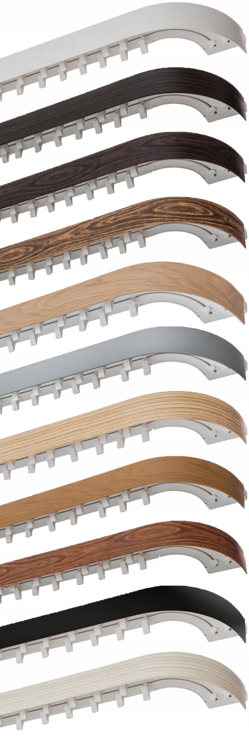 SZYNA SUFITOWA KARNISZ PCV kpl 2 tory 110 cm Kolor czarny