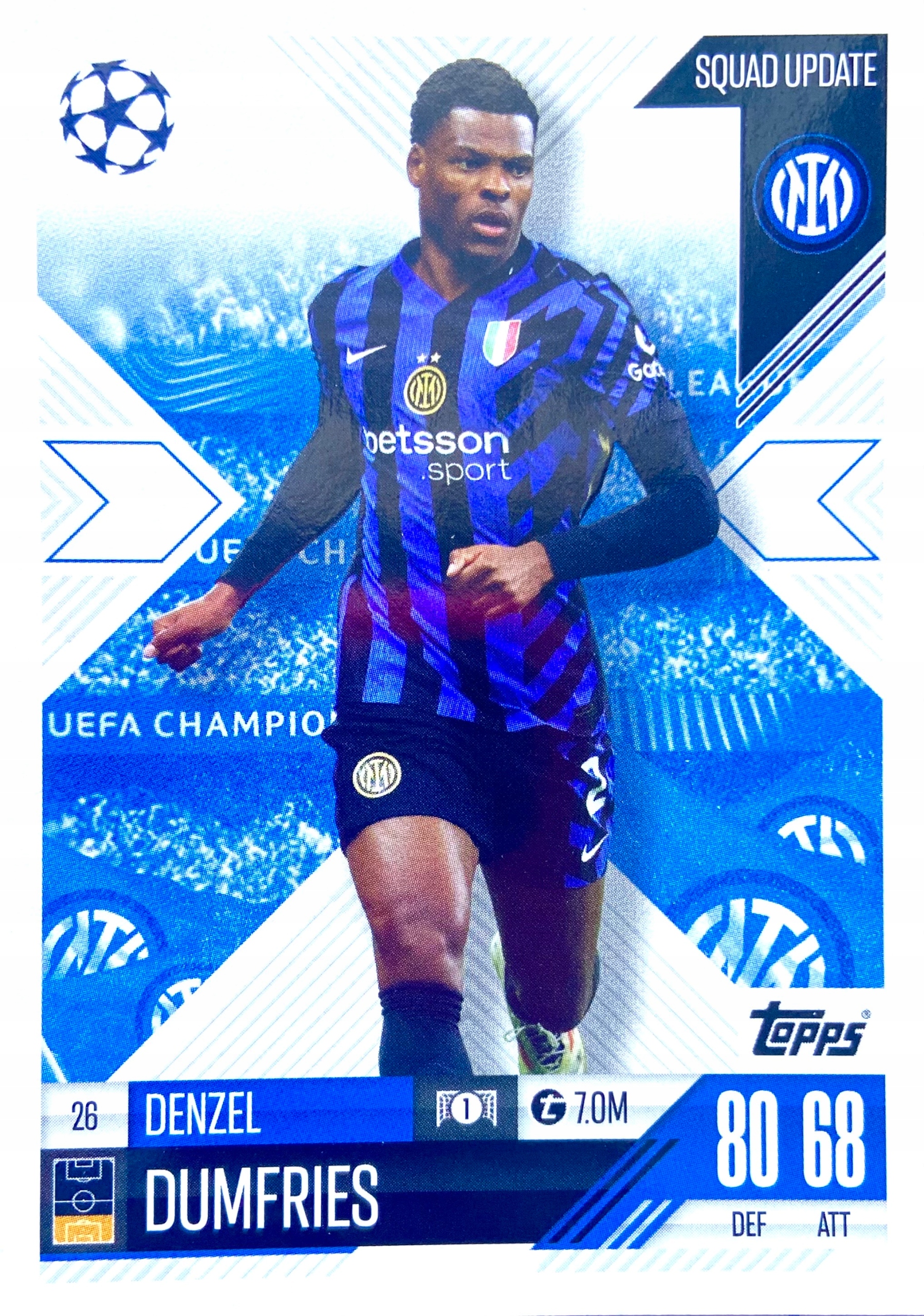Match Attax Extra 2024/25 2025 26 Denzel Dumfries Inter Mediolan