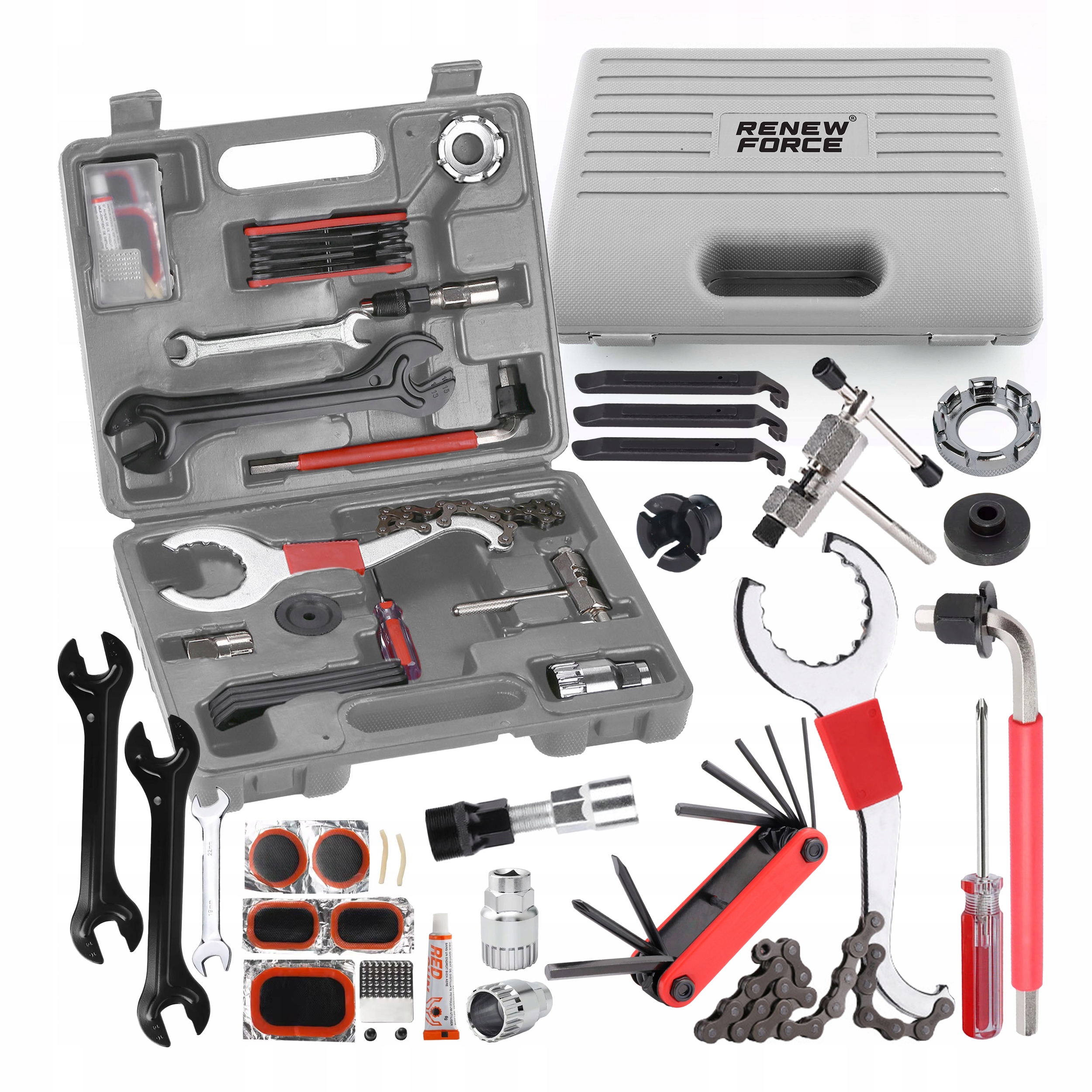 ZESTAW NARZĘDZI ROWEROWYCH KLUCZ SUPORTU KORBY DO ROWERU SKUWACZ BACIK ...