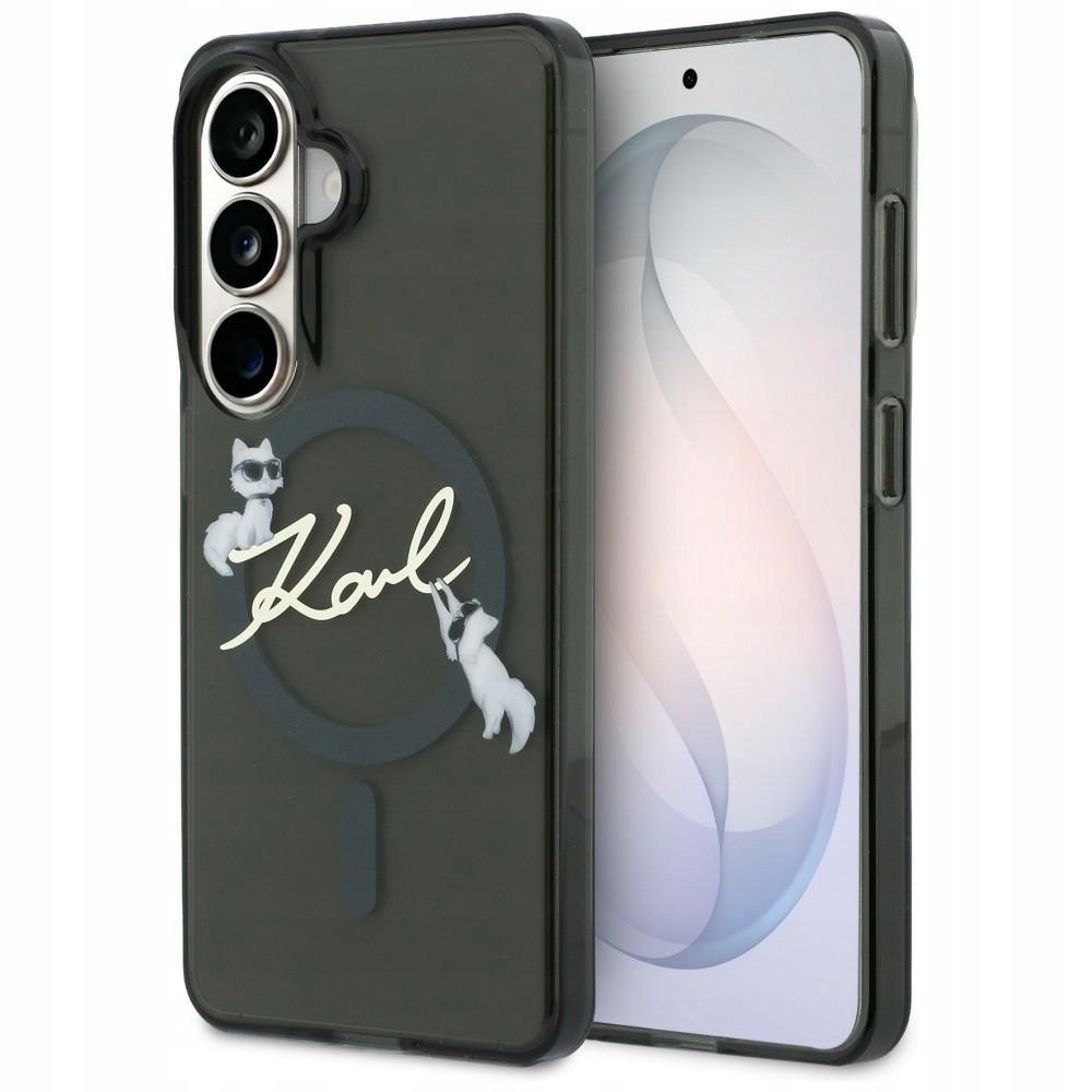 Etui Karl Lagerfeld IML Kc Script MagSafe do Samsung Galaxy S26 czarny