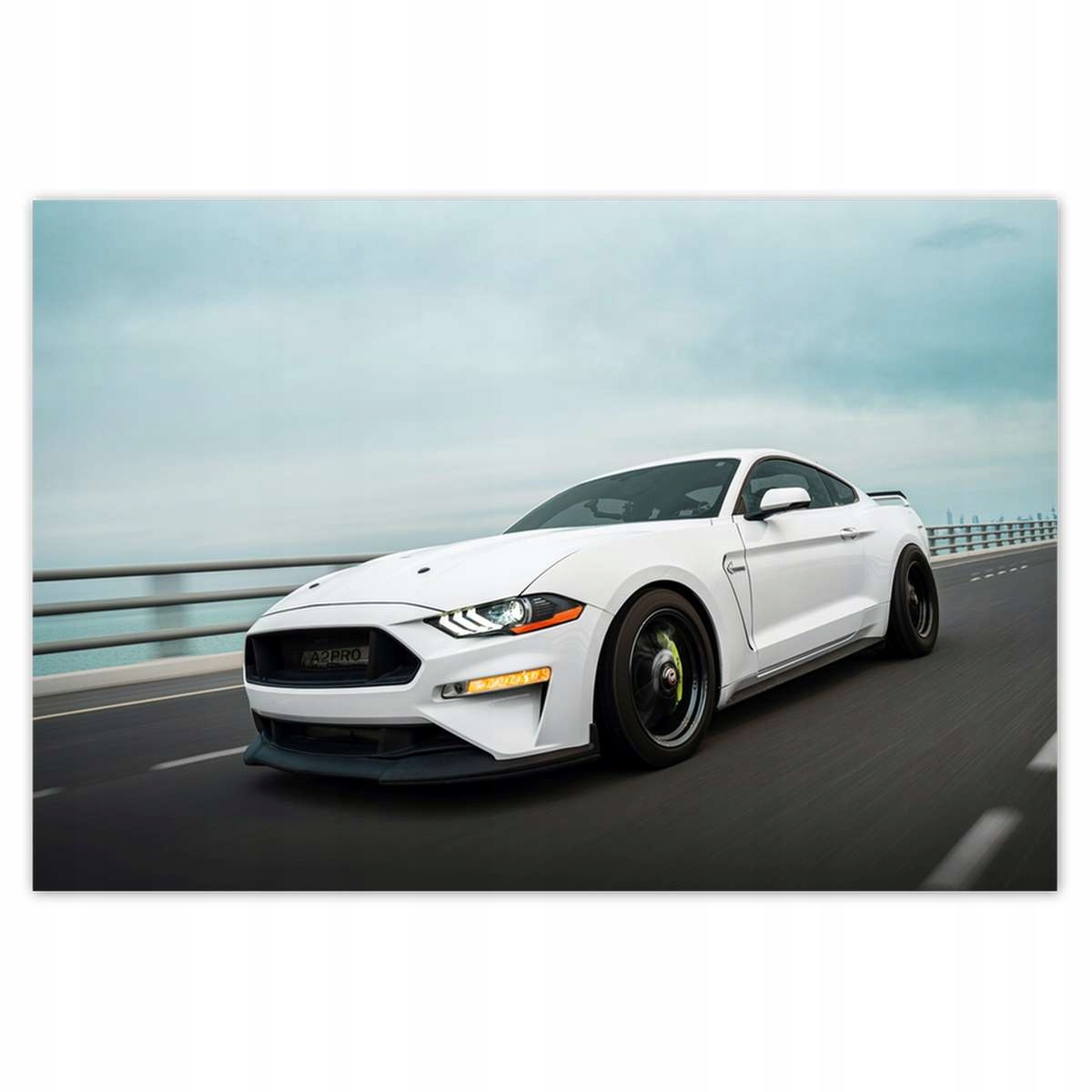 Plakáty 200x135 Bílý Ford Mustang Auto
