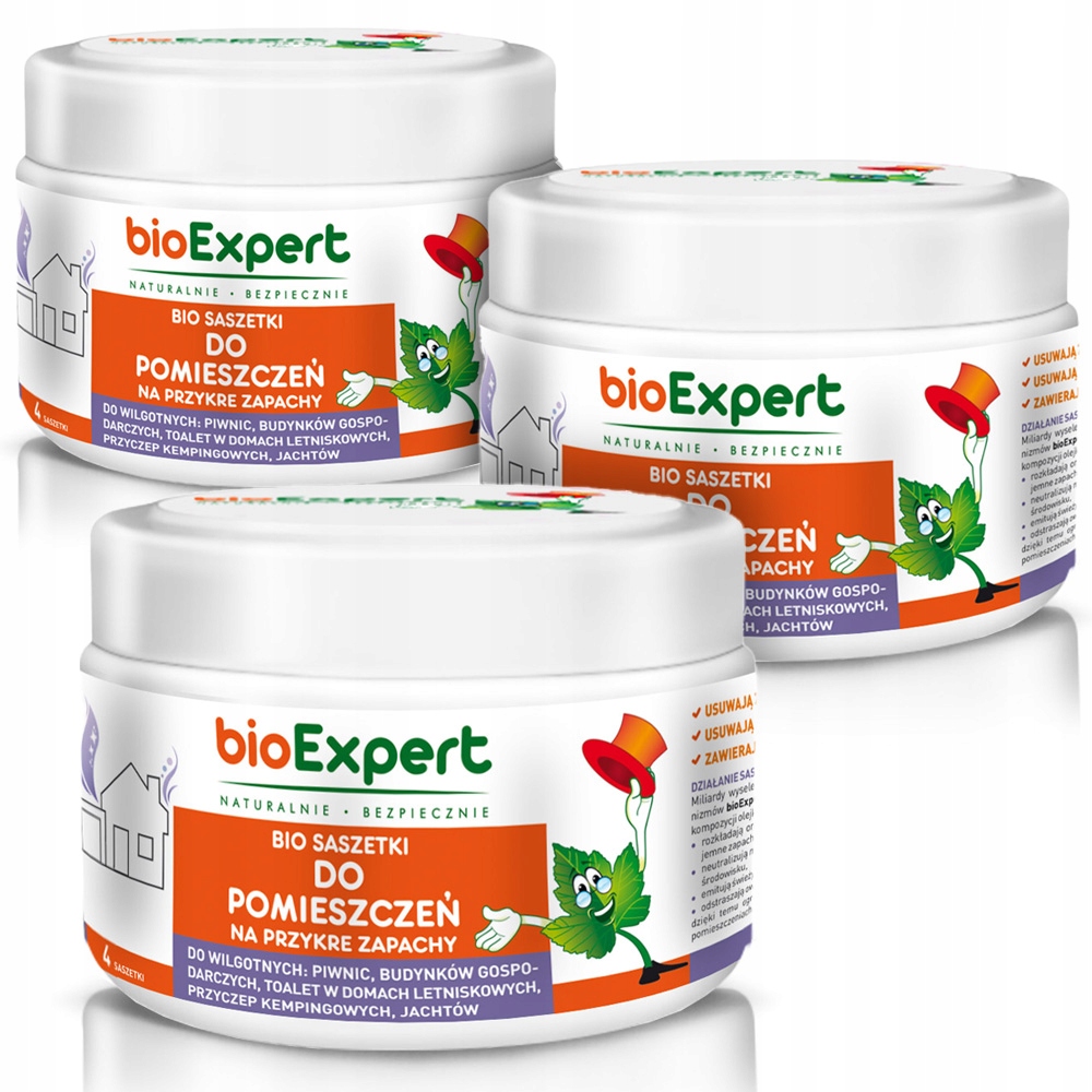 Odświeżacz powietrza do domu 3x4 Saszetki zapachowe Neutralizator bioExpert