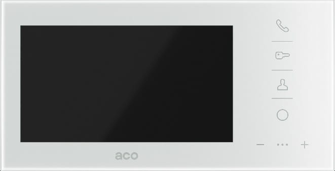 Aco Wideomonitor Biely digitálny, handsfree so sklenenou prednou časťou