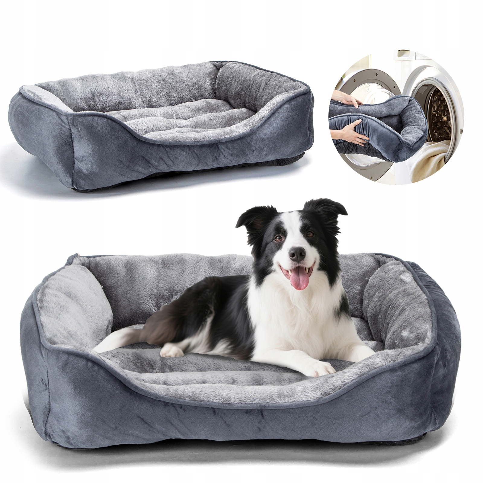 Levně Pelíšek pro psa kočku Měkké Teplé Chlupaté Pohovka XL 87x77 cm