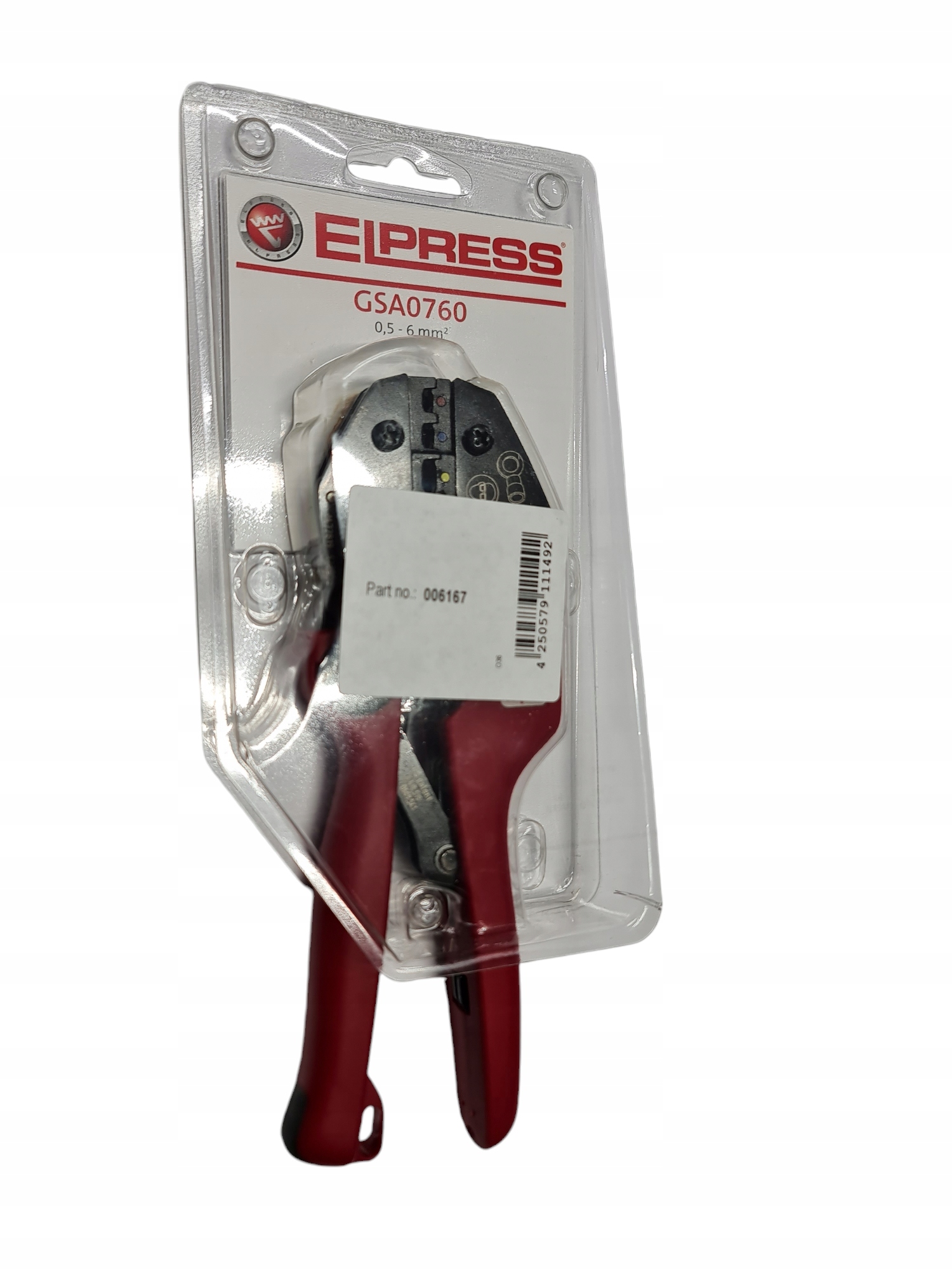 Zaciskarka do końcówek izolowanych ELPRESS 006167 0,5-6mm2 / Made in Sweden Maksymalny przekrój przewodu 6 mm²