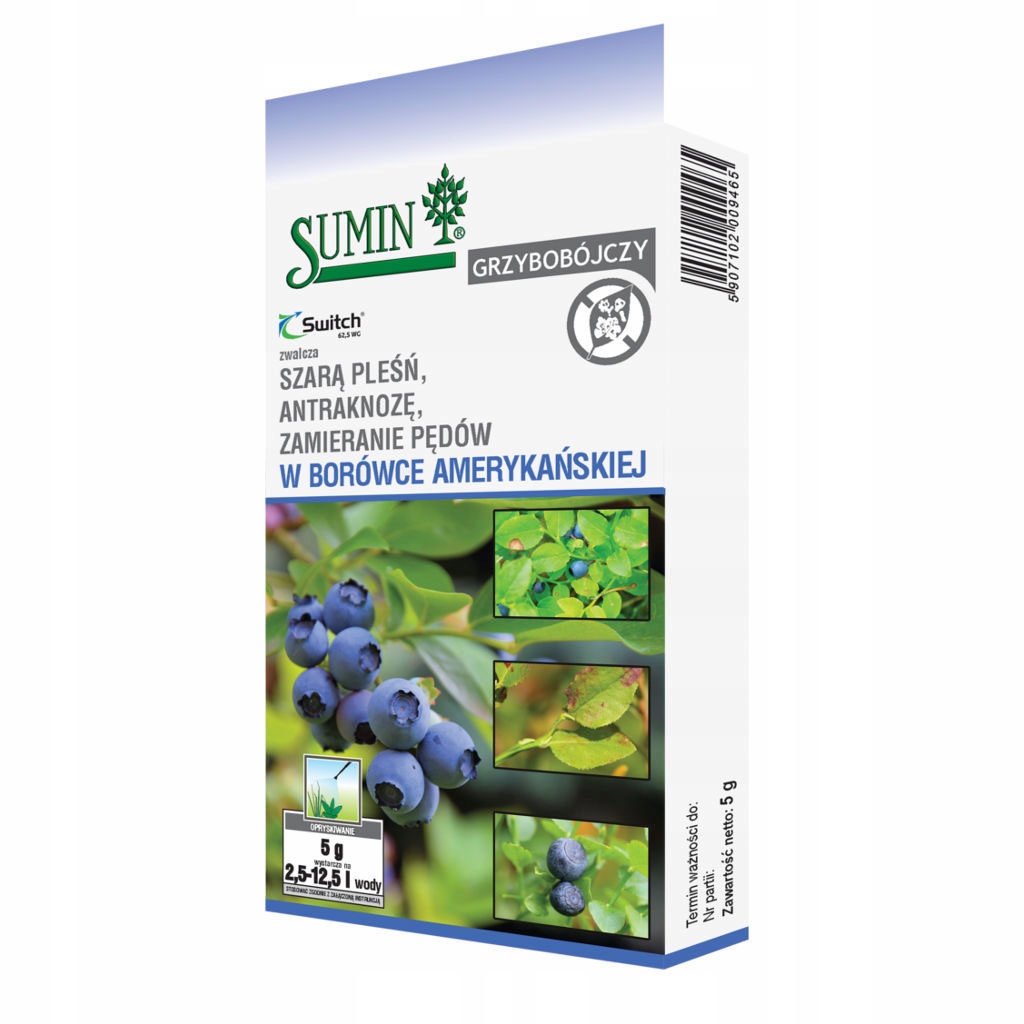 

Switch 62,5WG 5g zamieranie pędów borówki, pleśń