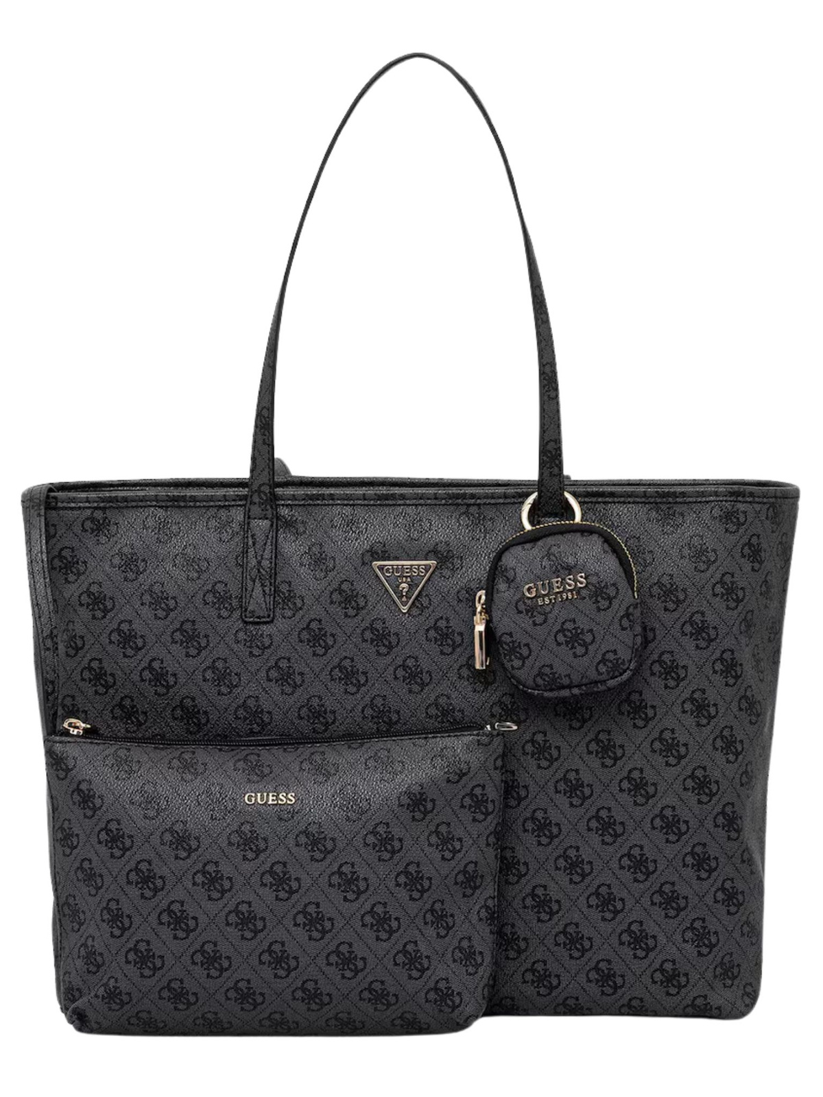 Dámská kabelka Guess Power Play II velká HWSL71 24240 Šedý Monogram