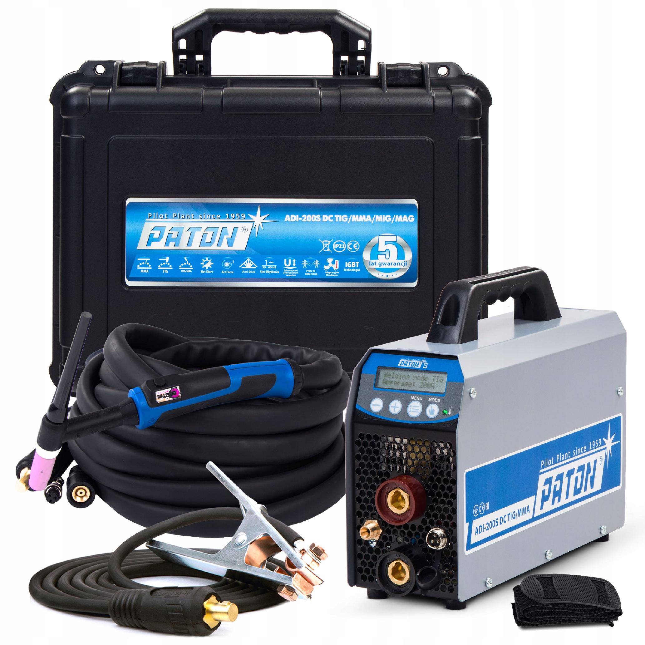 Invertorová Svářečka Paton Adi 200 Standard Mig Mma Tig 200A 230V Puls Igbt