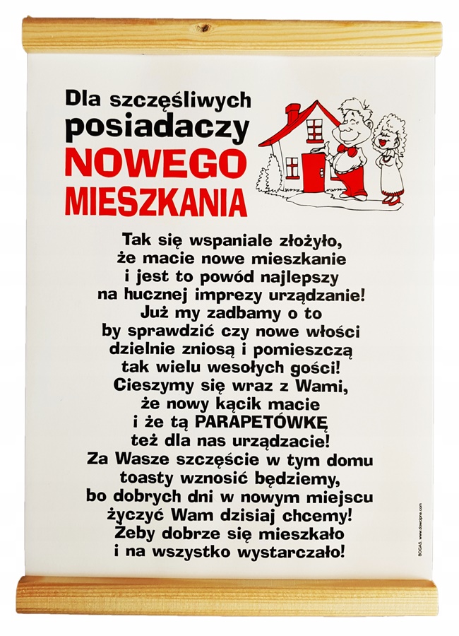 

Dyplom Kartka Pamiątka Upominek na Nowe Mieszkanie