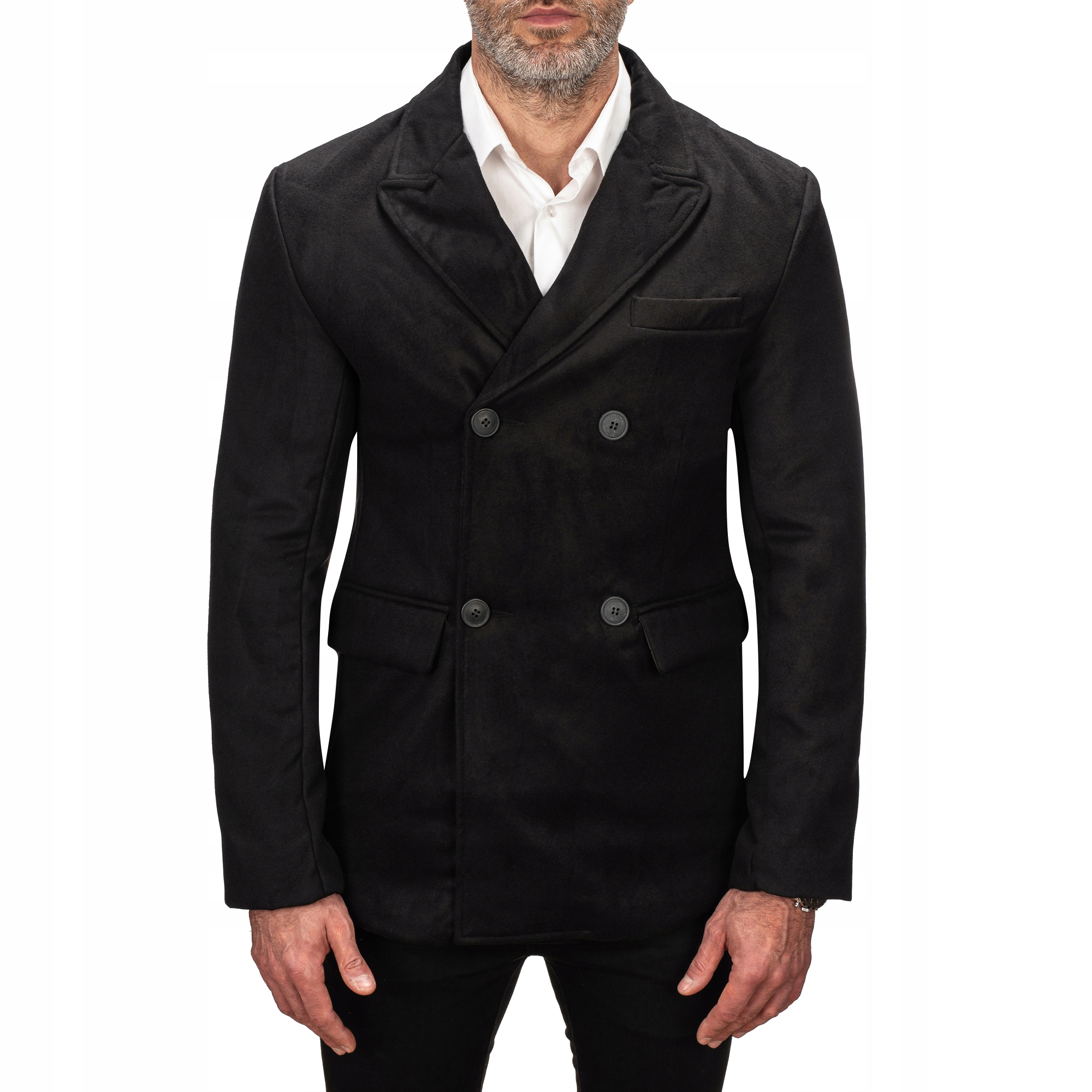 B3-151 r. XL ELEGANCKI MĘSKI PŁASZCZ DWURZĘDOWY