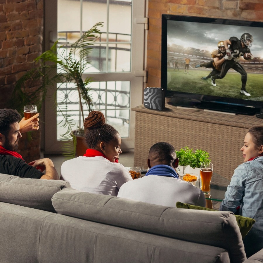 SMART TV BOX ANDROID 9 64BIT 6K WIFI 802.11N HDR + PILOT WEJŚCIE LAN Cechy dodatkowe obsługa napisów polski tekst