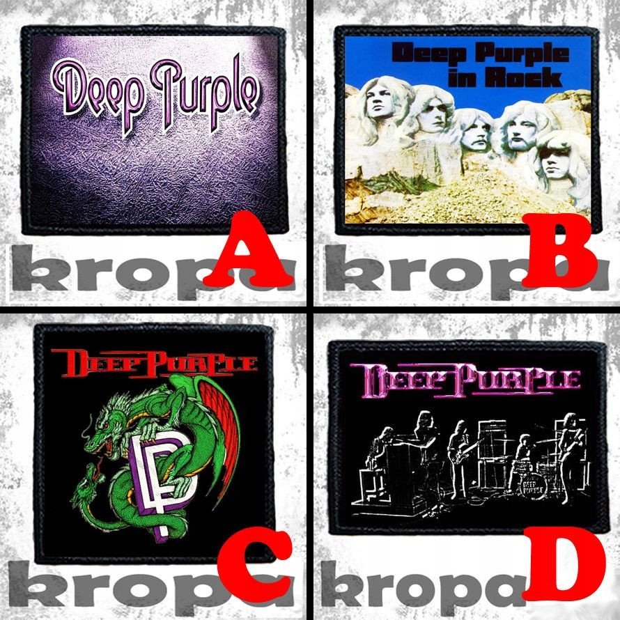 Naszywka DEEP PURPLE 8 X 8 cm Dużo Wzorów! Typ naszywka
