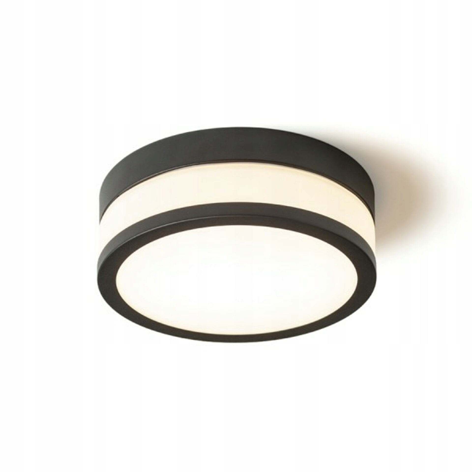 Stropné Led svietidlo Rendl Cira 23, opálové sklo čierna, 12W, IP44, 3000K