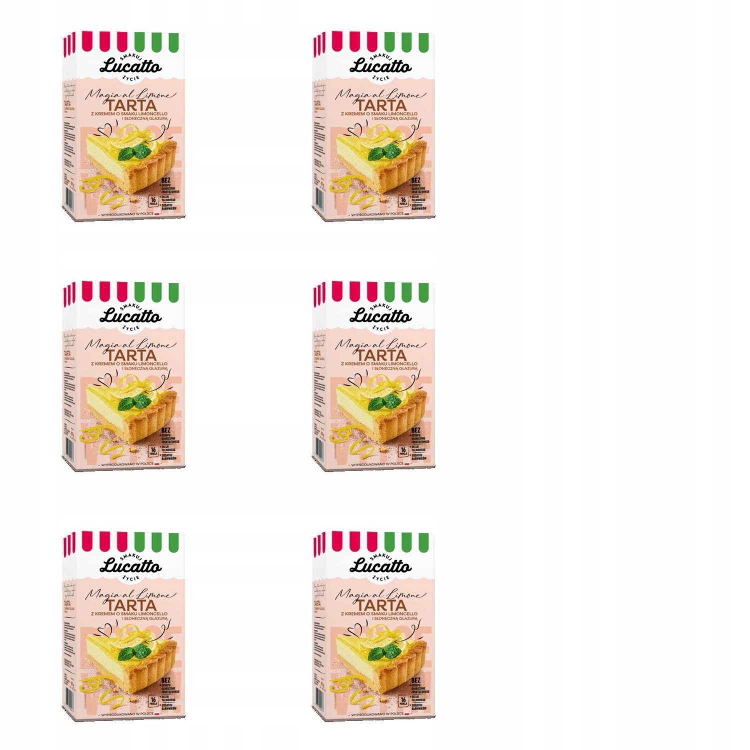 6 x 400 g Tarta limoncello lucatto Karton