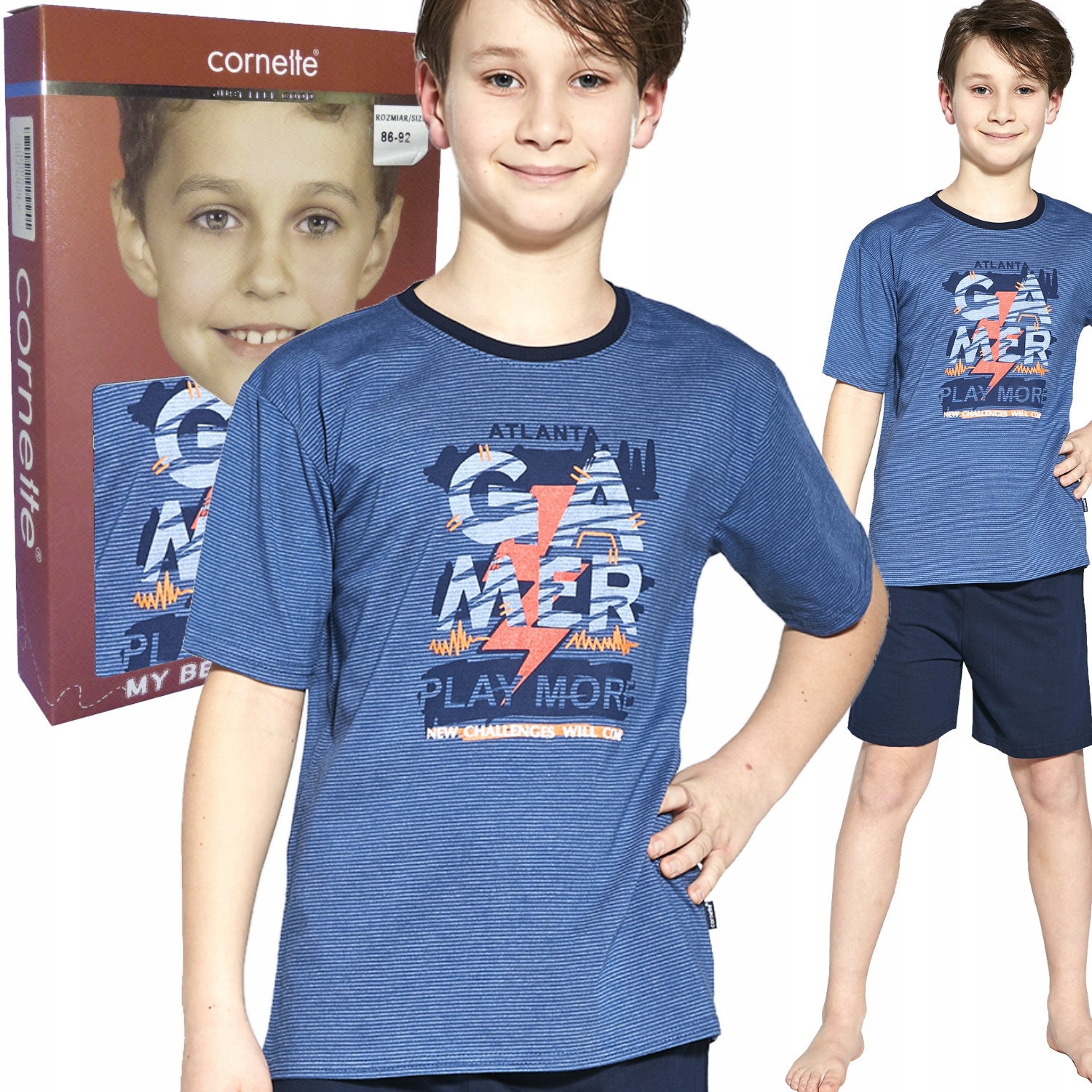 

Cornette piżama chłopięca 476/92 Gamer jeans