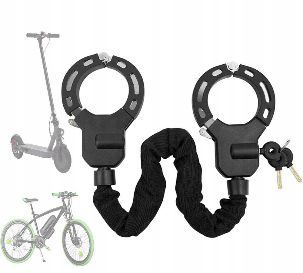 Zapínání Kola Koloběžky Blokáda Pouta Handcuff Štít s 3 klíči