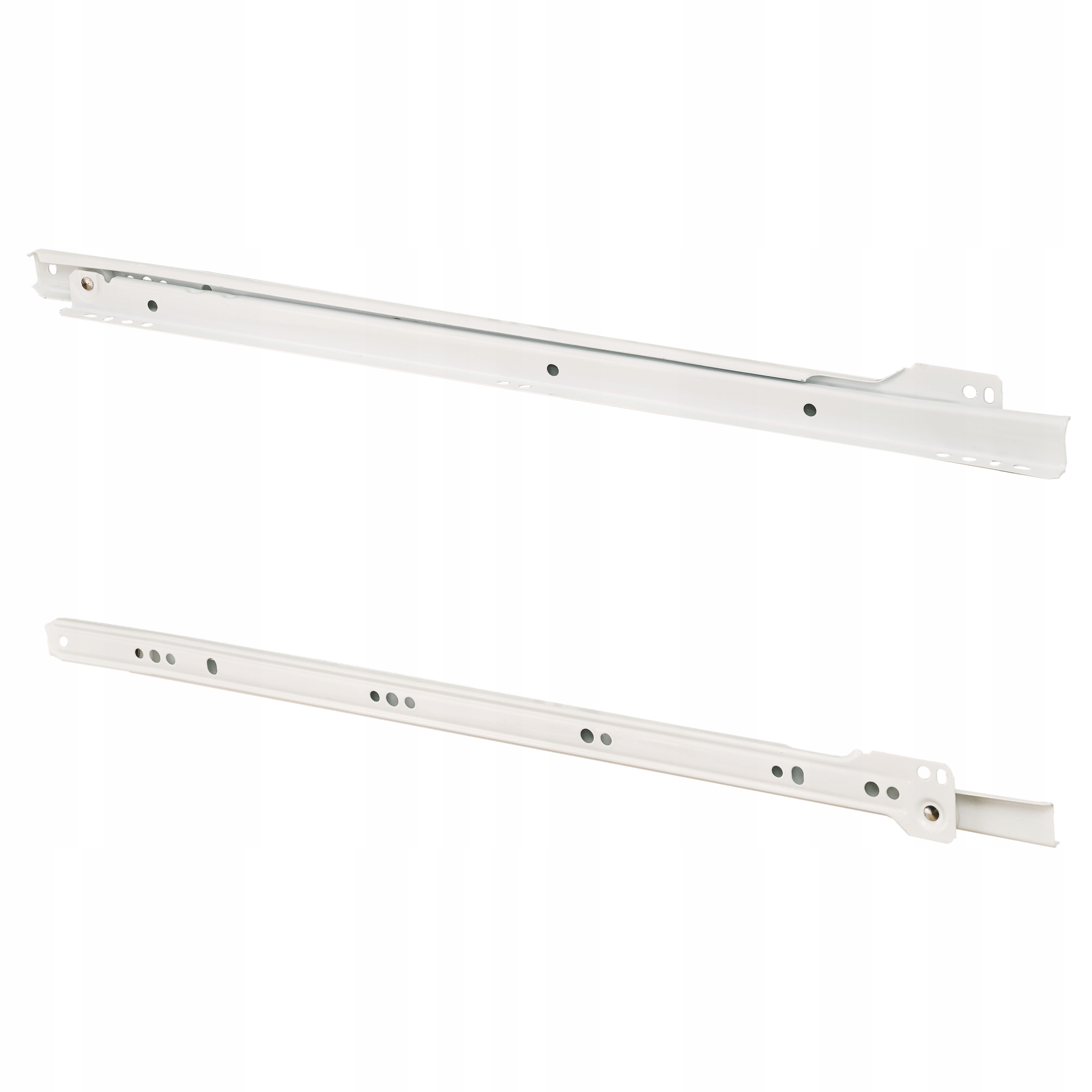 REJS MEBLOWA PROWADNICA ROLKOWA DO SZUFLAD BASIC L 600 mm BIAŁA - KOMPLET