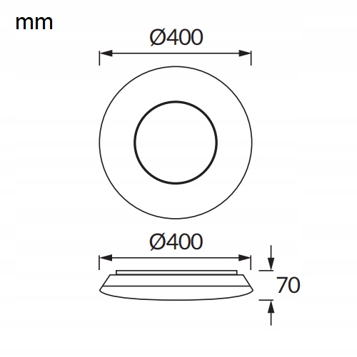 LAMPA DO ŁAZIENKI PLAFON ŁAZIENKOWY LED 24W IP44 Zasilanie sieciowe