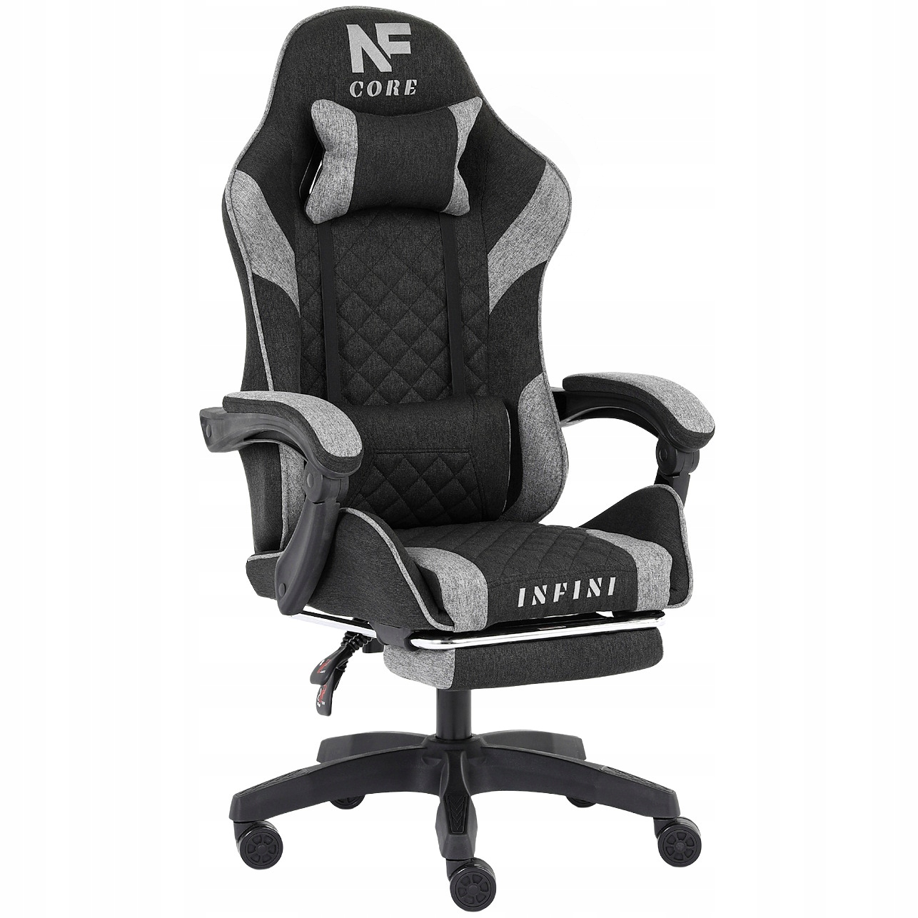 Herní křeslo S Podnožkou Látkové Křeslo Pro Hráče Kelímek 2POLŠTÁŘE