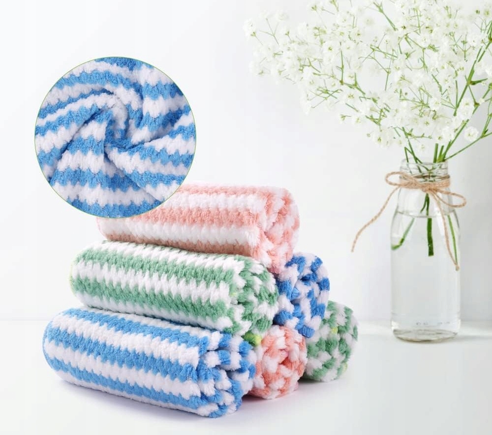 Utěrky Z Mikrovlákna 12 Kusů 30X30 CM Univerzální Savé Do Kuchyně