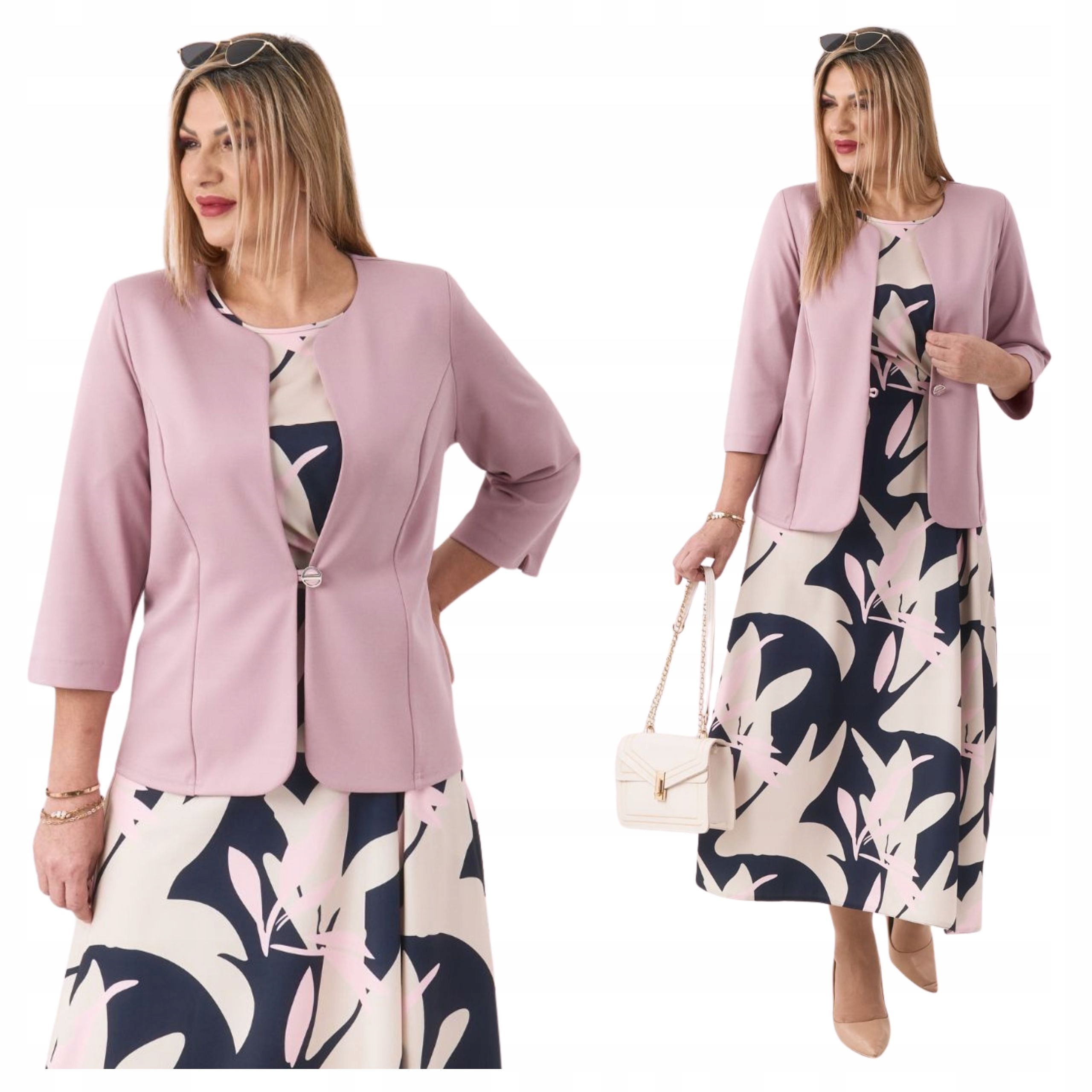 Żakiet Krótki Marynarka Polski Producent Duże Rozmiary Wizytowy