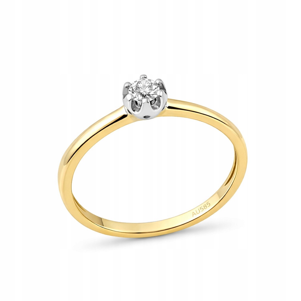 Prstýnek Au585 s diamantem KR-51602 velikost 10