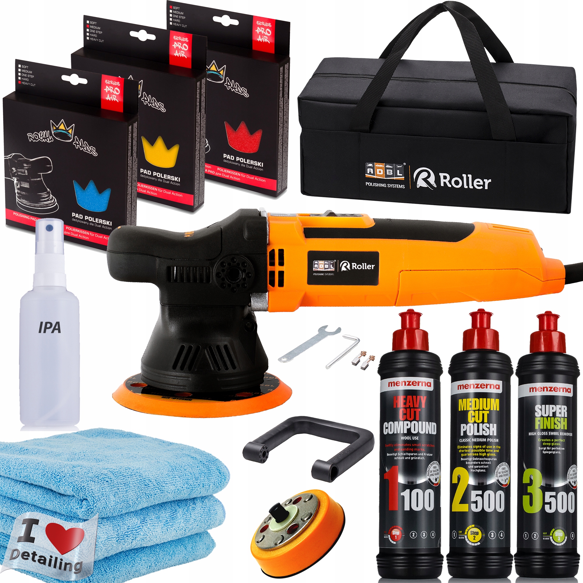 ADBL Roller D09125 01 B Polerka DA 9mm ZESTAW