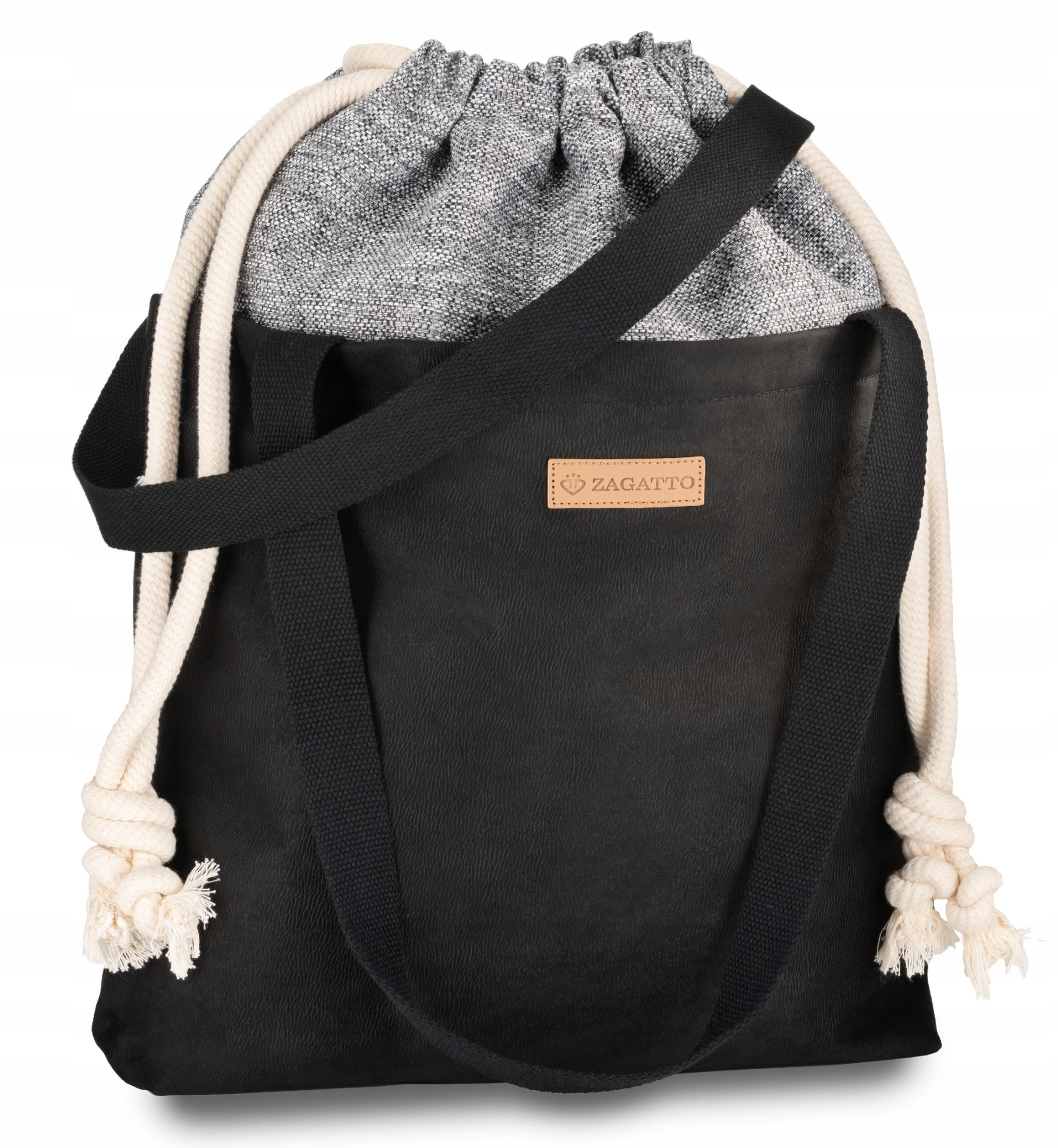 Torebka damska na ramię czarna worek kobieca