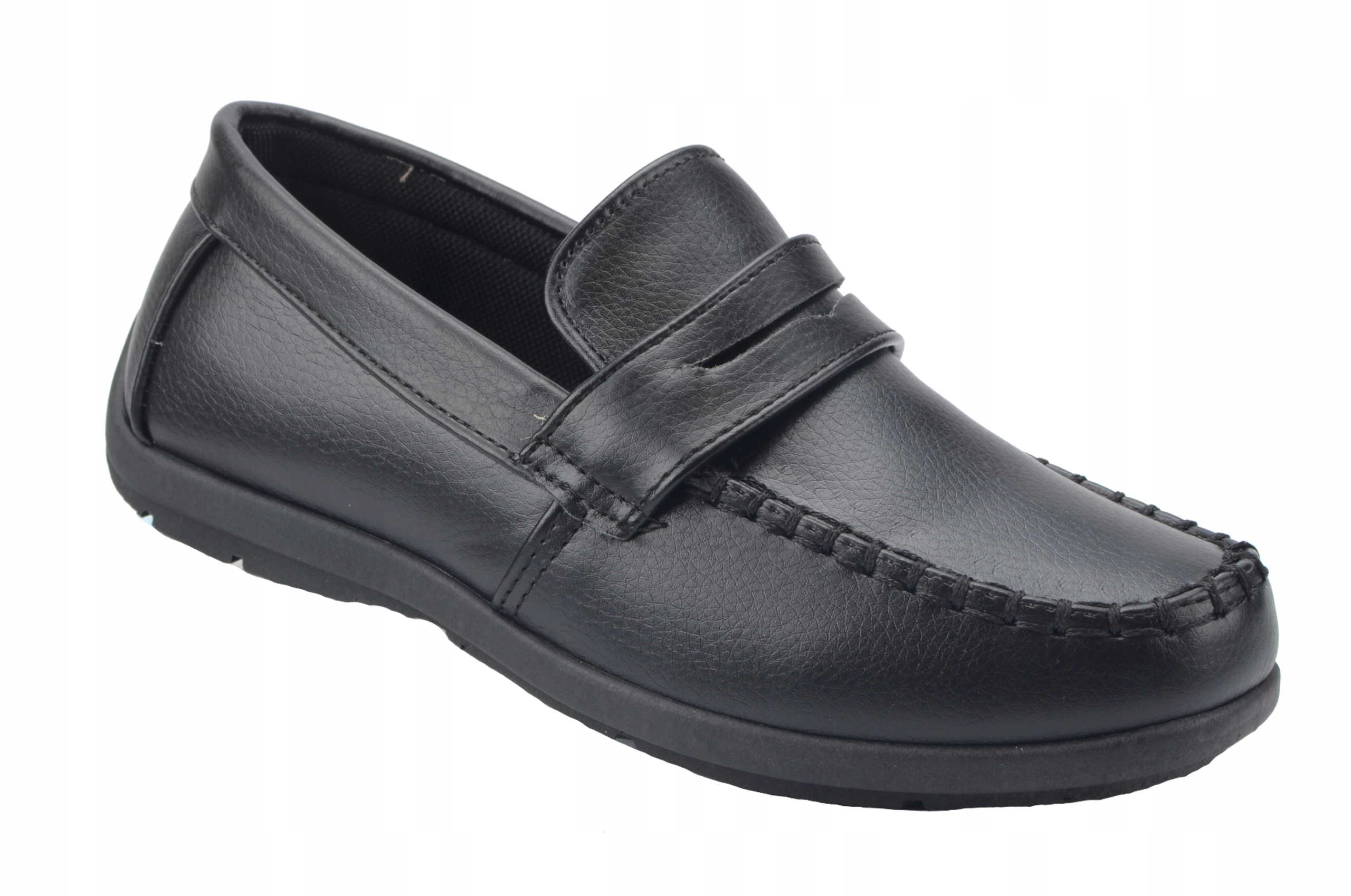 BUTY MOKASYNY KOMUNIJNE CZARNE CHŁOPIĘCE 36