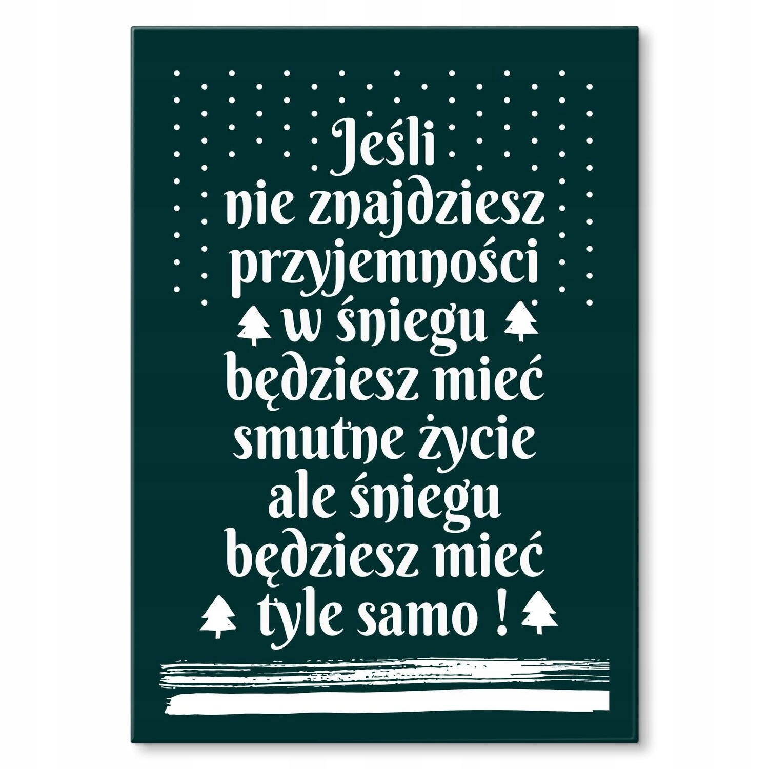 Kovový plakát Sníh Dárek 42 x 59 cm