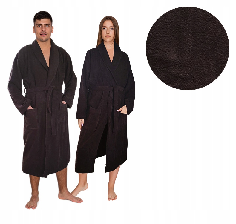 Župan Hnědý 4XL XXXXL Velké Velikosti županů 100% bavlněné savé