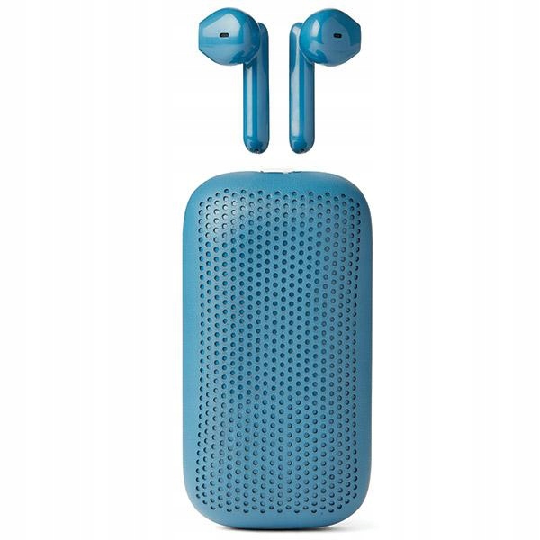 Bezdrátová sluchátka Bluetooth modrá Lexon Speakerbuds