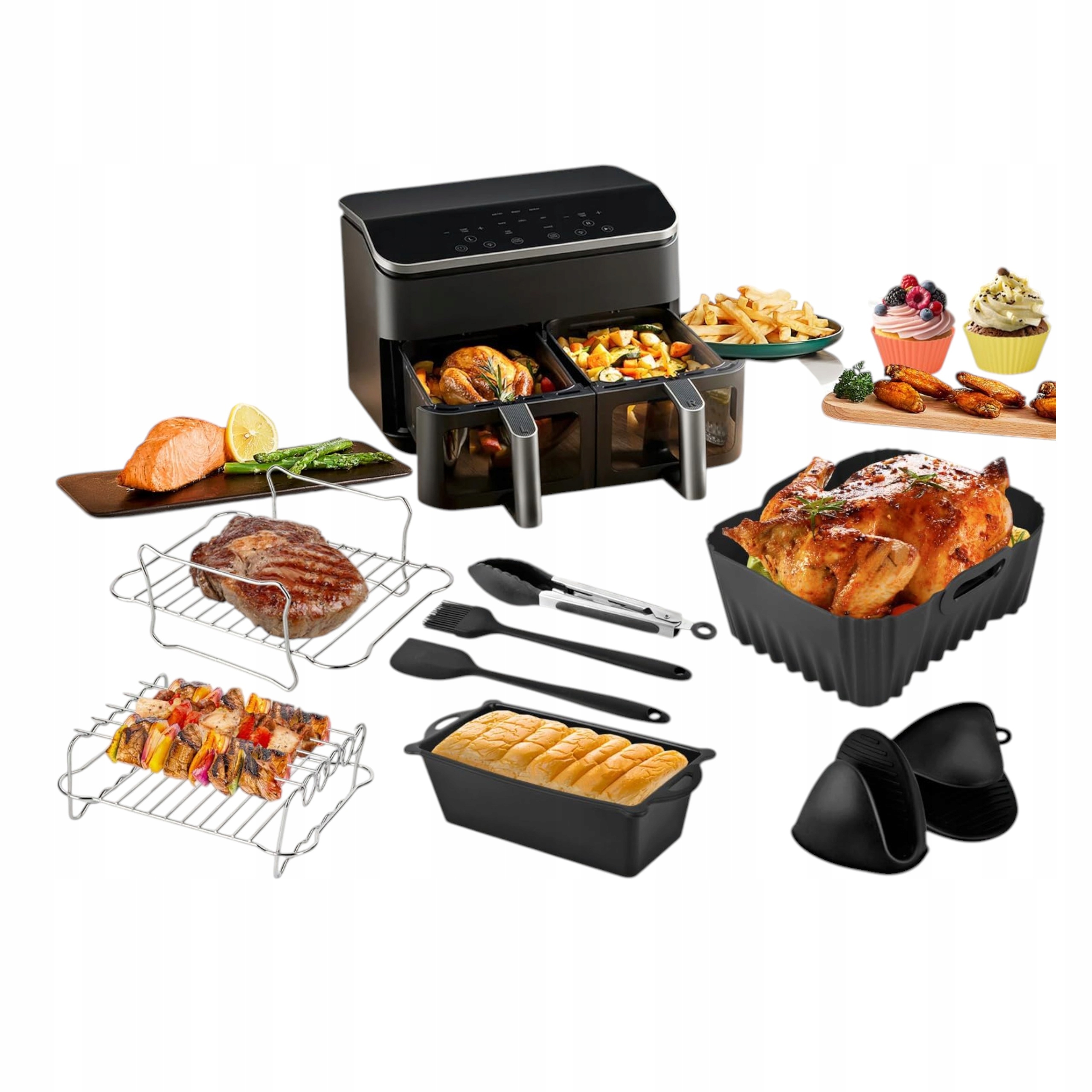 Silikonové formičky Akcesoria pro beztukovou fritézu Airfrayer Sada