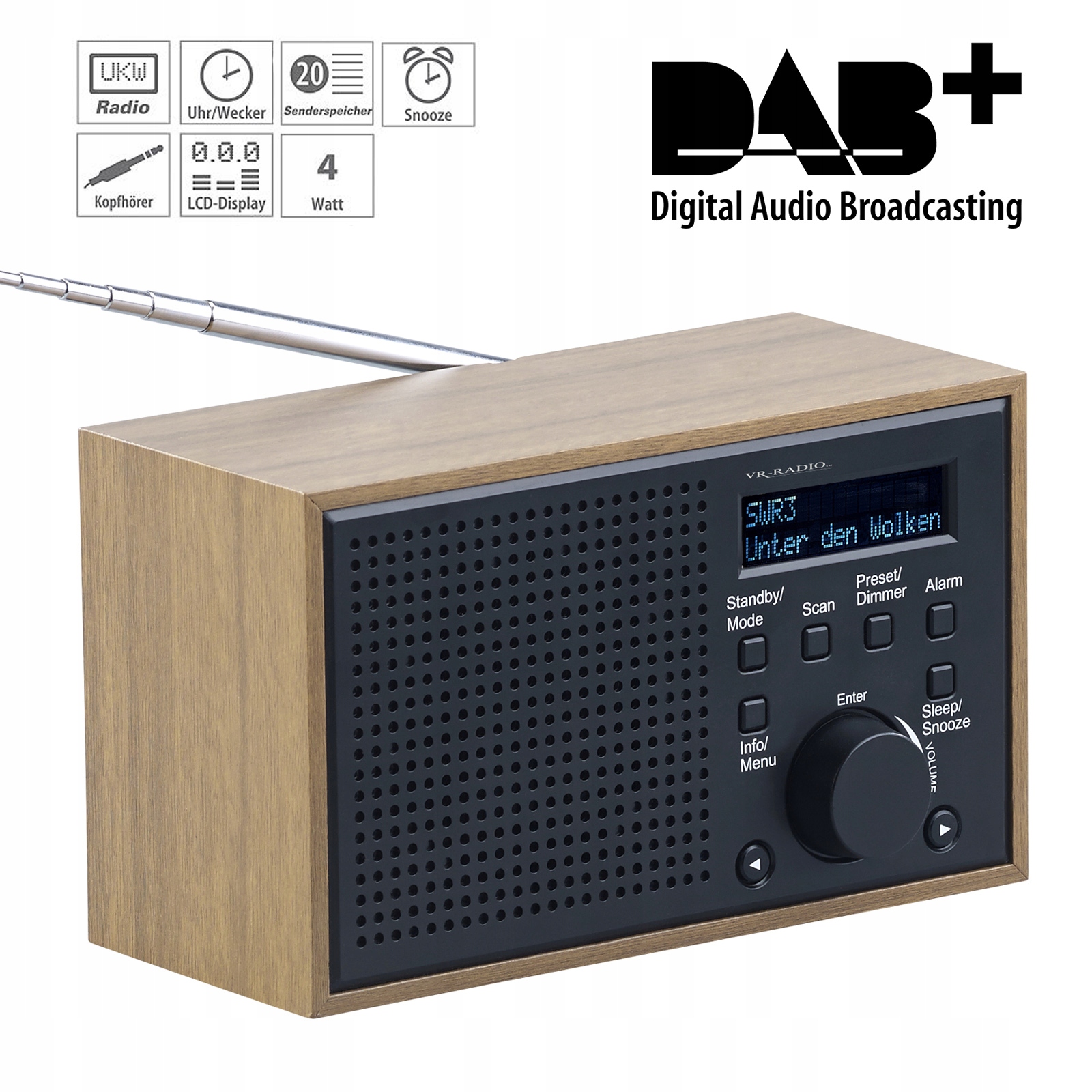 RADIO W STYLU RETRO Denver DAB46 DAB+ FM BUDZIK ! Sklep, Opinie, Cena w Allegro.pl