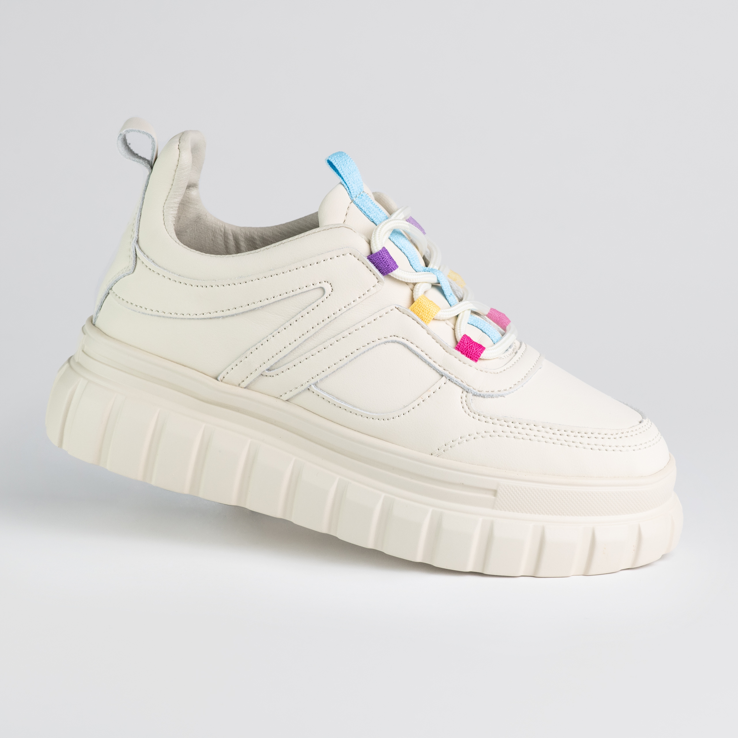 Sportovní dámská obuv z přírodní kůže Santorio SANT-185 béžová 37