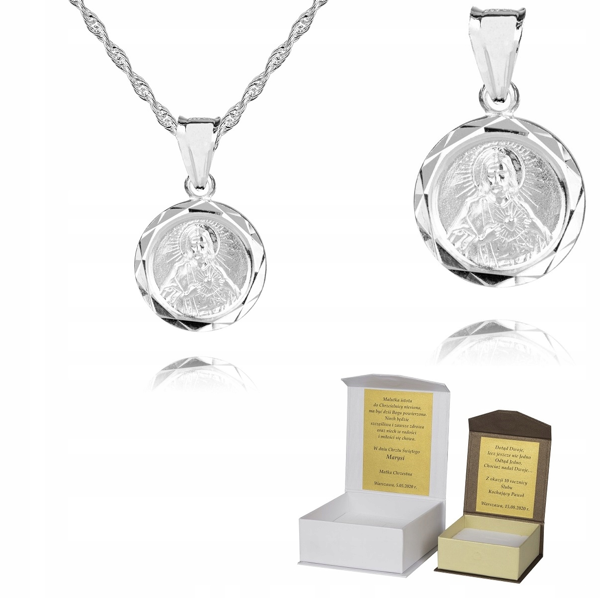 925 Stříbrný řetízek medailonek Dedikace 40 cm S1M41