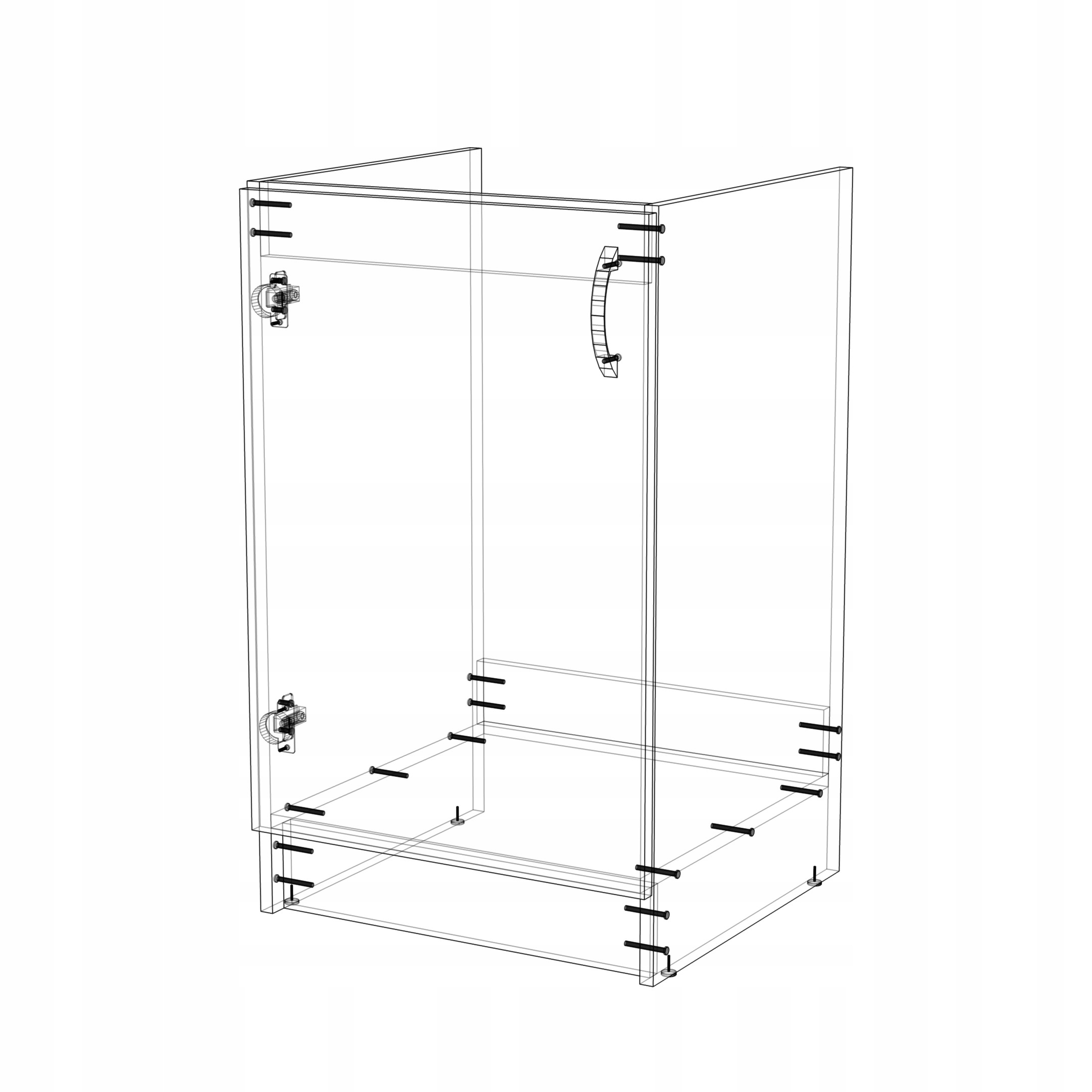 ED ECON biały b_S50ZL_1F szafka kuchenna pod zlew Szerokość mebla 50 cm