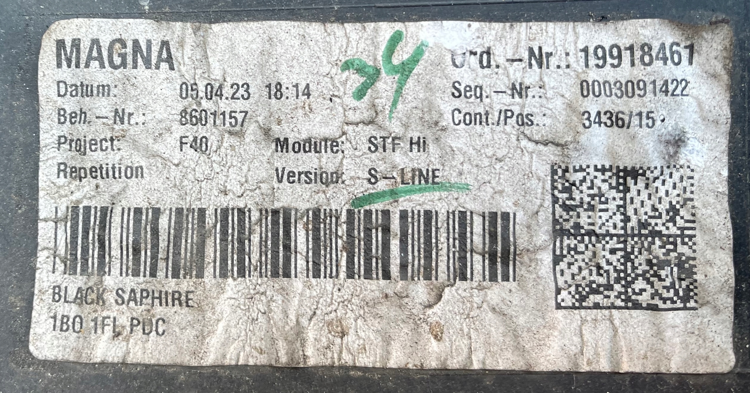 BMW 1 F40 Stoßstange BASIC heck hinten unter PDC