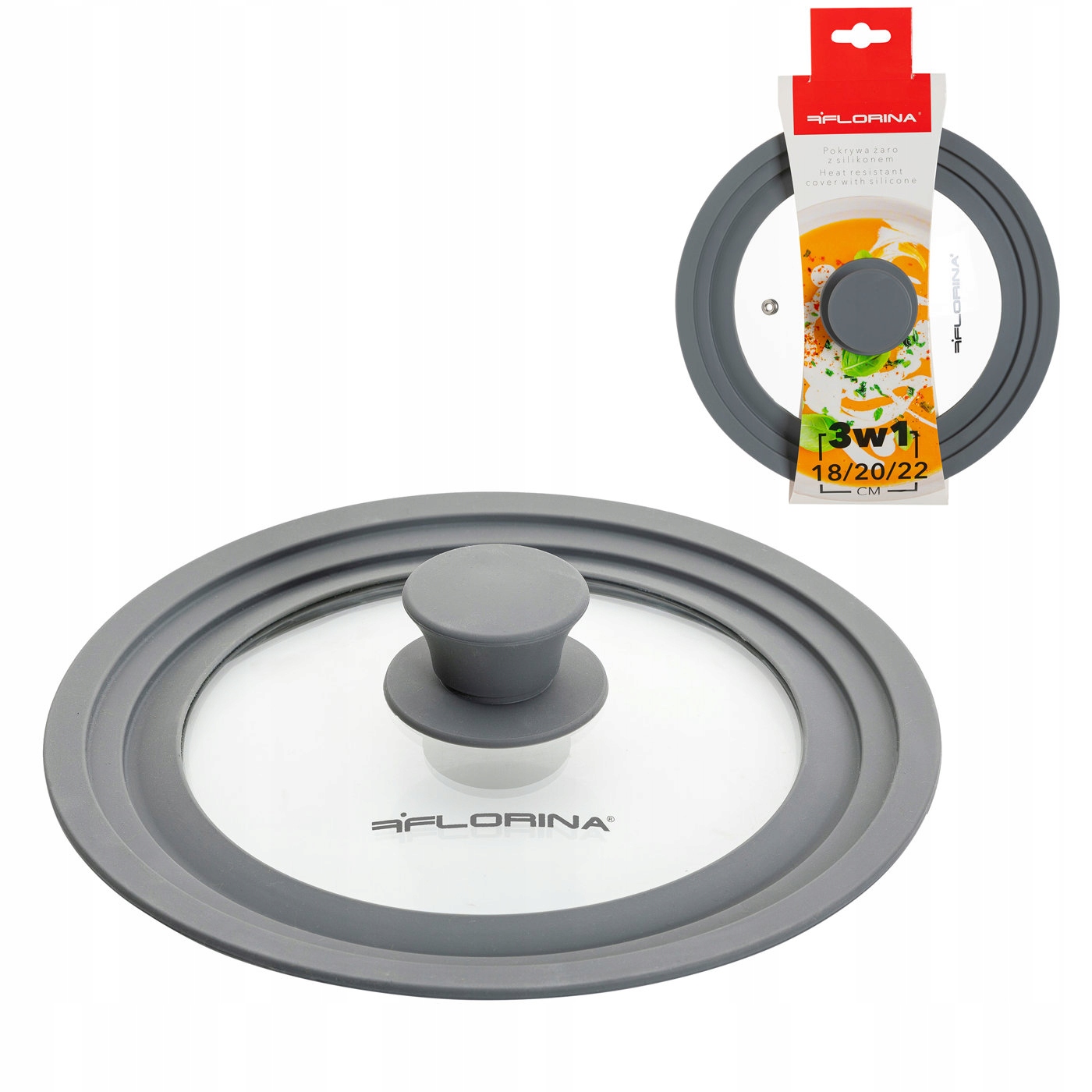 

Pokrywka Silikonowa Uniwersalna Żaroodporna 18 20