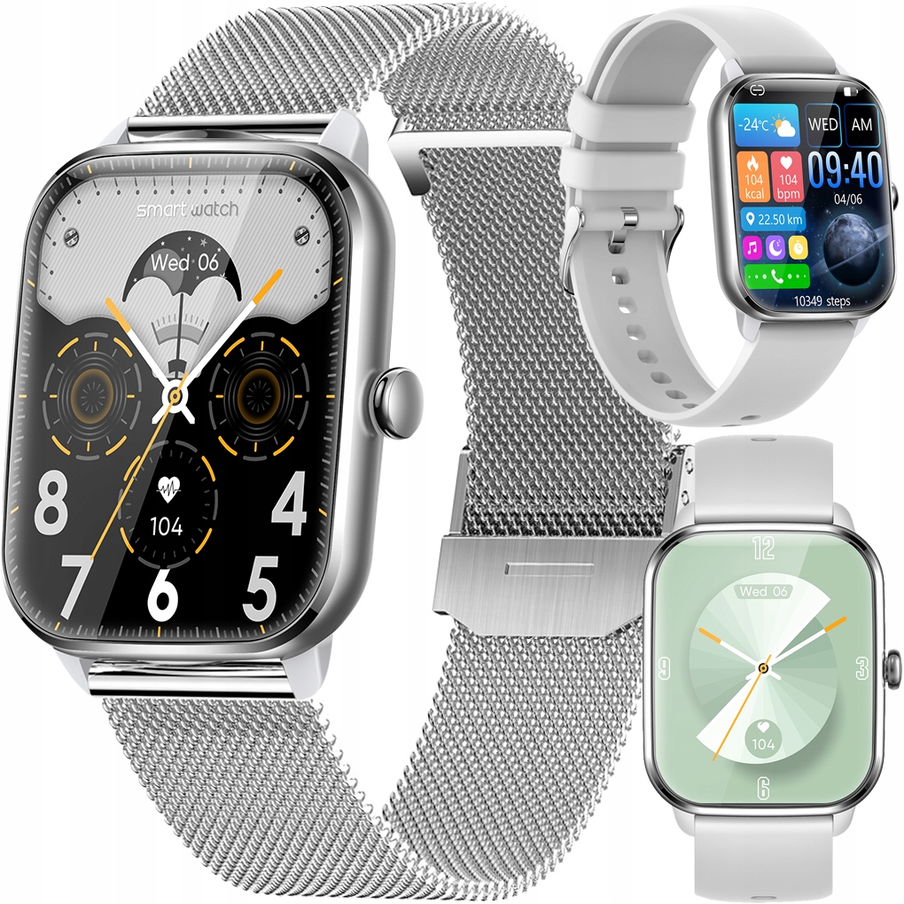 SMARTWATCH ZEGAREK DAMSKI POLSKIE MENU ROZMOWY PULS DLA KOBIETY 2 PASKI PL Kod producenta SMARTWATCH DAMSKI JG SMART Z ROZMOWAMI