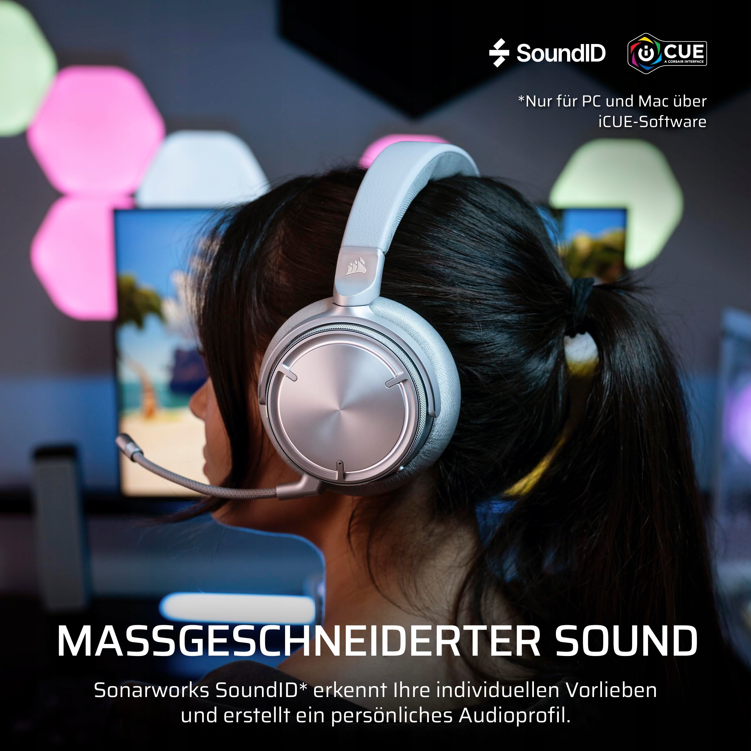 CORSAIR Virtuoso MAX Wireless Gaming Headset Bluetooth PC Mac PS5 PS4 — miniatura 5