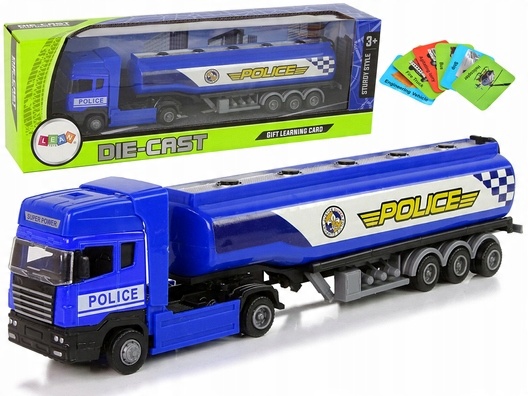 

Ciężarówka Cysterna Niebieska Policja 30 cm