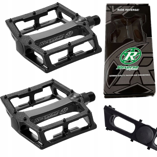 Pedały rowerowe Reverse Pedal Shape 3D czarne z pinami
