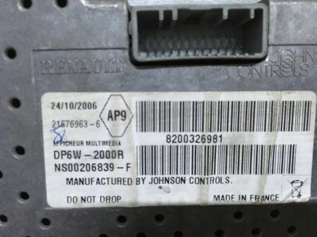 Display RENAULT LAGUNA II 8200326981 EU