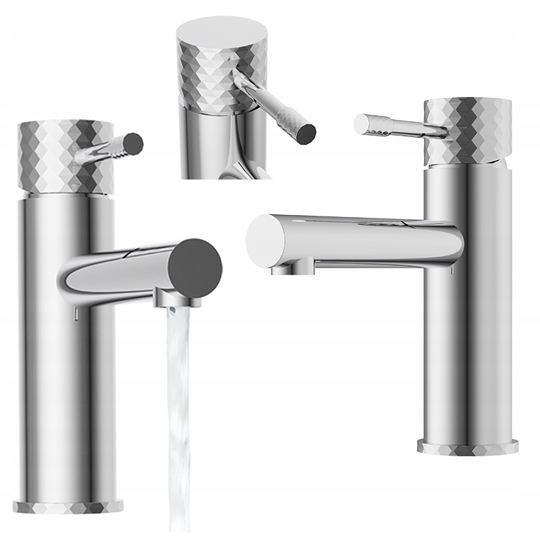 Nízka Strieborná Kúpeľňová Umývadlová Batéria, Chróm, Moderný Kohútik