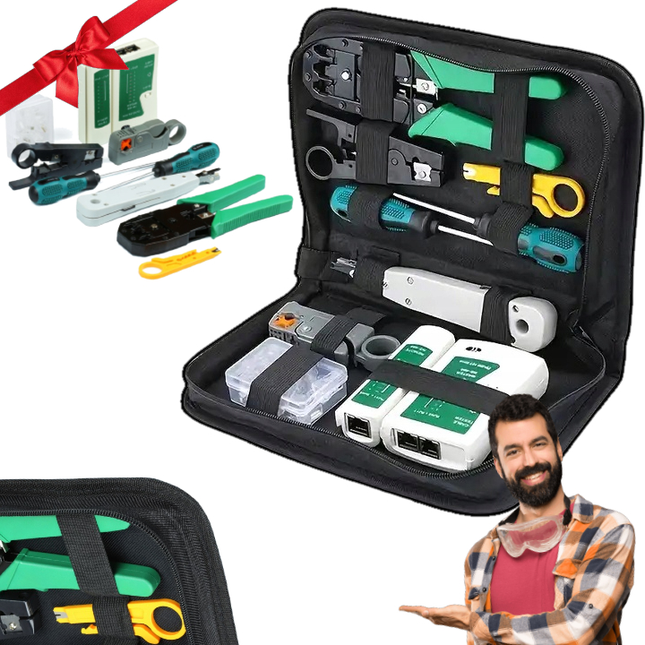 Zestaw Narzędzi sieciowych Tester Kabli Przewodów Sieci Lan Zaciskarka