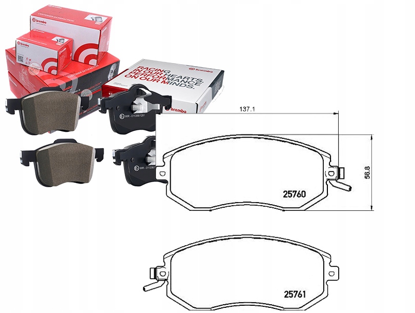 Brzdové Destičky Subaru Outback 10- Přední Brembo